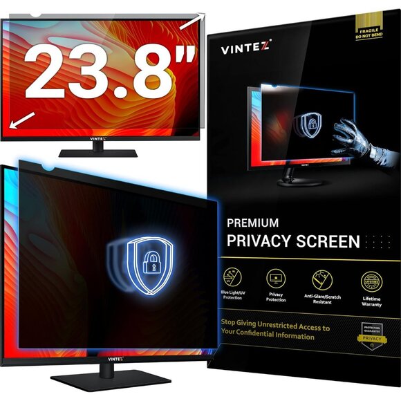 23.8 Inch 16:9 Computer Privacy Screen Filter Widescreen Monitor Laptop